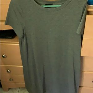 A gray shirt dress
